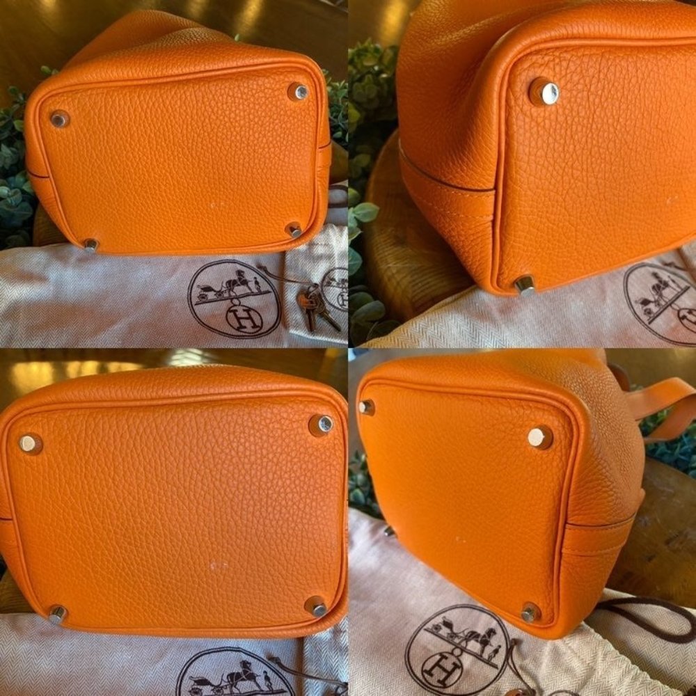 SOLD Hermes Clemence Picotin Lock 22 Leather Satchel - Picture 8 of 12